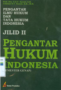 Pengantar Ilmu Hukum dan Tata Hukum Indonesia